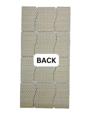 Wavy Almond with Tawny Brown Matte Porcelain Border Pool Wall and Floor Tile on 6x12 Mesh Mounted for Easy Installation for Bathroom, Backsplash, Kitchen