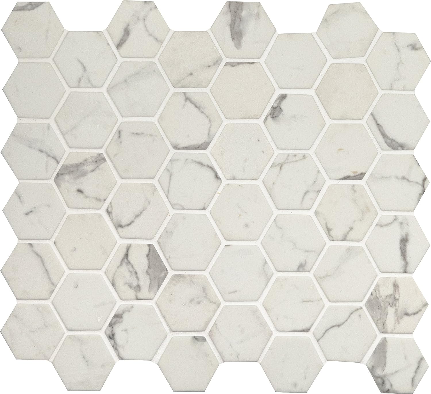 MS International GLS-STACEL6MM Mesh-Mounted Tile Mosaic Recycled Wall Glass Tile (Box of 15 Sheets)