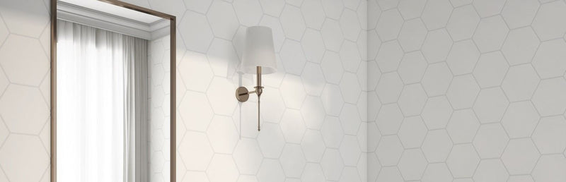 Tenedos Hexagon Matte 5 in. x 6 in Glazed Floor and Wall Porcelain Tile for Kitchen Backsplash, Bathroom, Accent Wall (Royal Blue, Box of 40 Pieces)