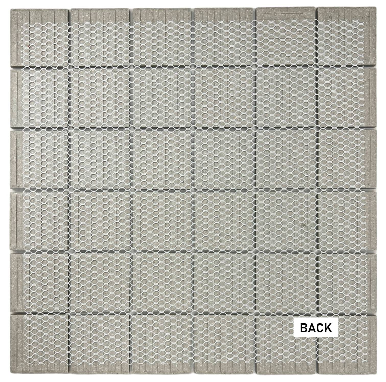 Grey Speckled Unglazed Porcelain Mosaic Square 2x2 Inch Porcelain Floor Wall Tile Backsplash Designed in Italy (Box of 5 sq. ft.)