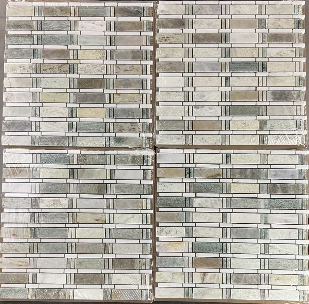 Ming Bamboo Mosaic Marble Floor Wall Tile for Bathroom and Kitchen Walls Kitchen Backsplashes