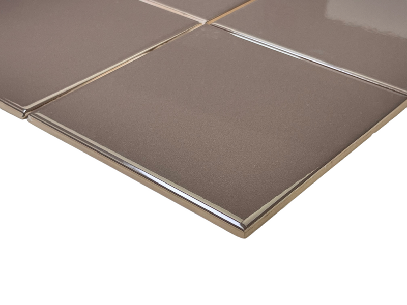 6 in Ceramic Tile Gloss 6x6 Box of 8 Piece for Bathroom Wall and Kitchen Backsplash by Tenedos