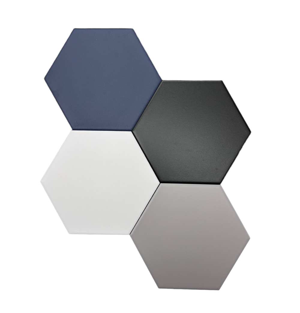 Tenedos Hexagon Matte 5 in. x 6 in Glazed Floor Wall Porcelain Tile Backsplash for Kitchen, Bathroom, Accent Wall