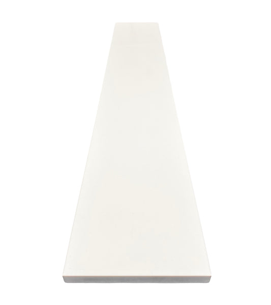 Threshold Shower Curb Pure Super White Engineered Marble 60 inch Length and custom Width