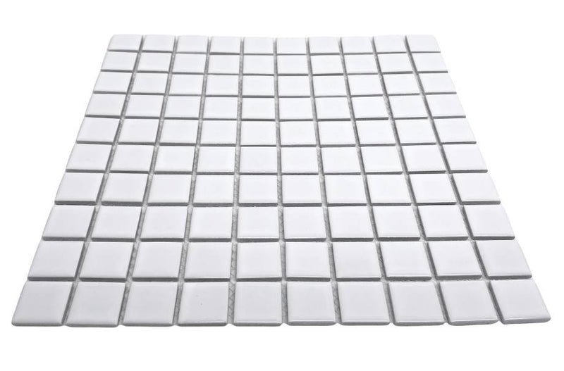 Square White Porcelain Mosaic for Bathroom, Wall, Entrance, Pool, Shower, Floor Tile