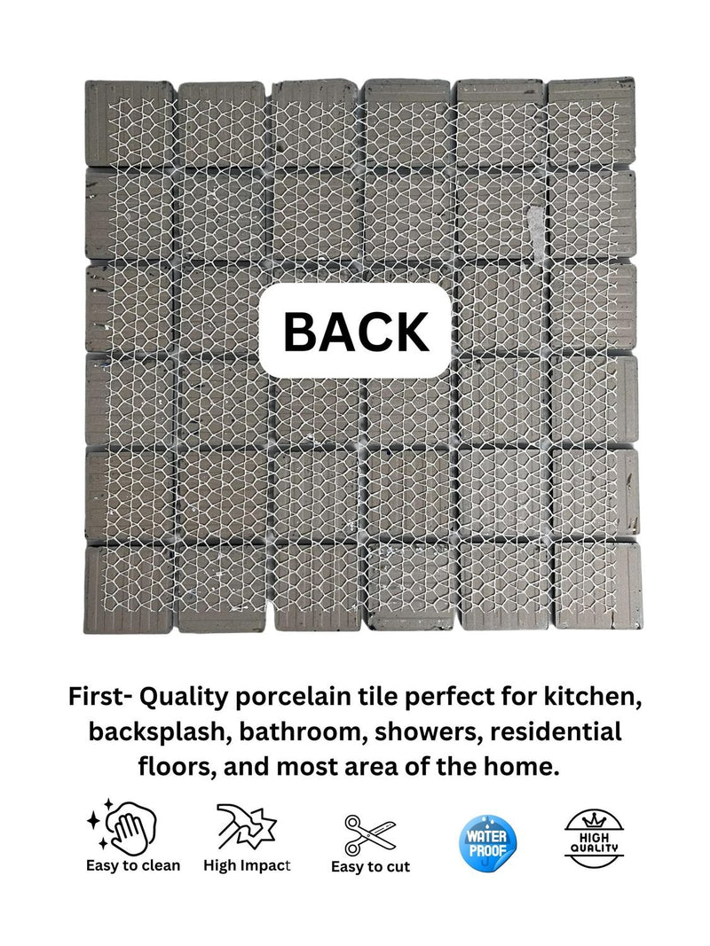 Tenedos Ultramarine Blue with Water Splash Effect Square 2x2 Porcelain Pool Mosaic Floor and Wall Tile for Backsplash, Kitchen, Bathroom, Swimming Pool