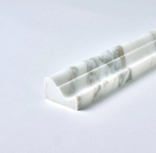 Calacatta Gold Marble Crown Molding Trim Polished- 1 piece