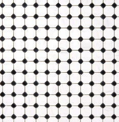 Bianco Dolomite Octagon with Black Dots Mosaic Polished HTC 1 piece