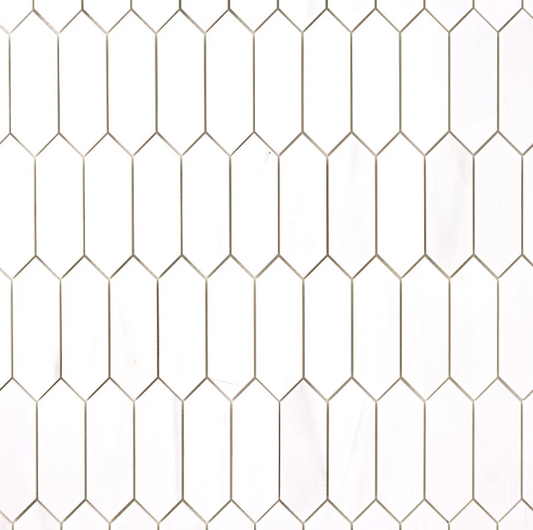 Bianco Dolomite Picket Mosaic Honed  HTC 1 piece