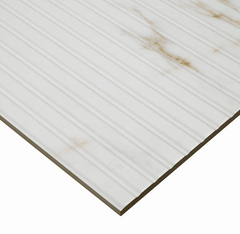 URBANSLAT MARMIRO GOLD  16 in. x 48 in. Matte Ceramic Fluted Wall Tile (15.5 sq. ft./Case)