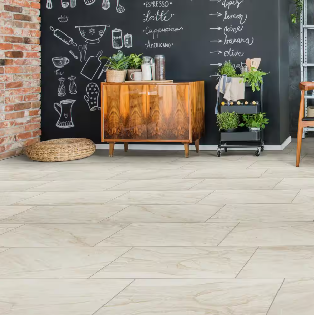 Traffic Master Vigo Beige 12 in. x 24 in. Matte Ceramic Stone Look Floor and Wall Tile by MSI (16 sq. ft. /Case)