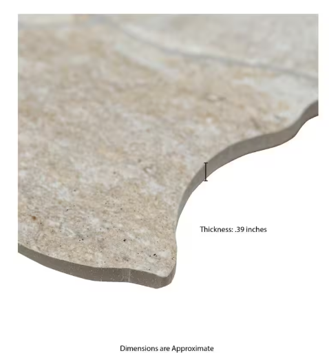 Neptune Amber 17 in. x 26 in. Matte Porcelain Stone Look Floor and Wall Tile by MSI (12.28 sq. ft. /Case)