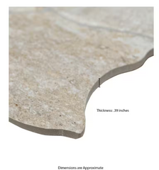 Neptune Amber 17 in. x 26 in. Matte Porcelain Stone Look Floor and Wall Tile by MSI (12.28 sq. ft. /Case)