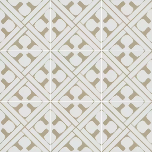 Magnolia 8 in. x 8 in. Matte Porcelain Encaustic Floor and Wall Tile (5.16 sq. ft./Case) HTC