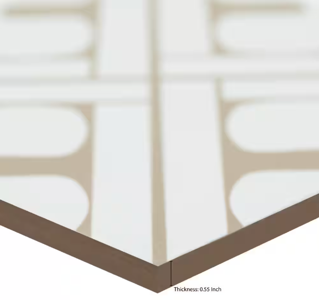 Magnolia 8 in. x 8 in. Matte Porcelain Encaustic Floor and Wall Tile (5.16 sq. ft./Case) HTC