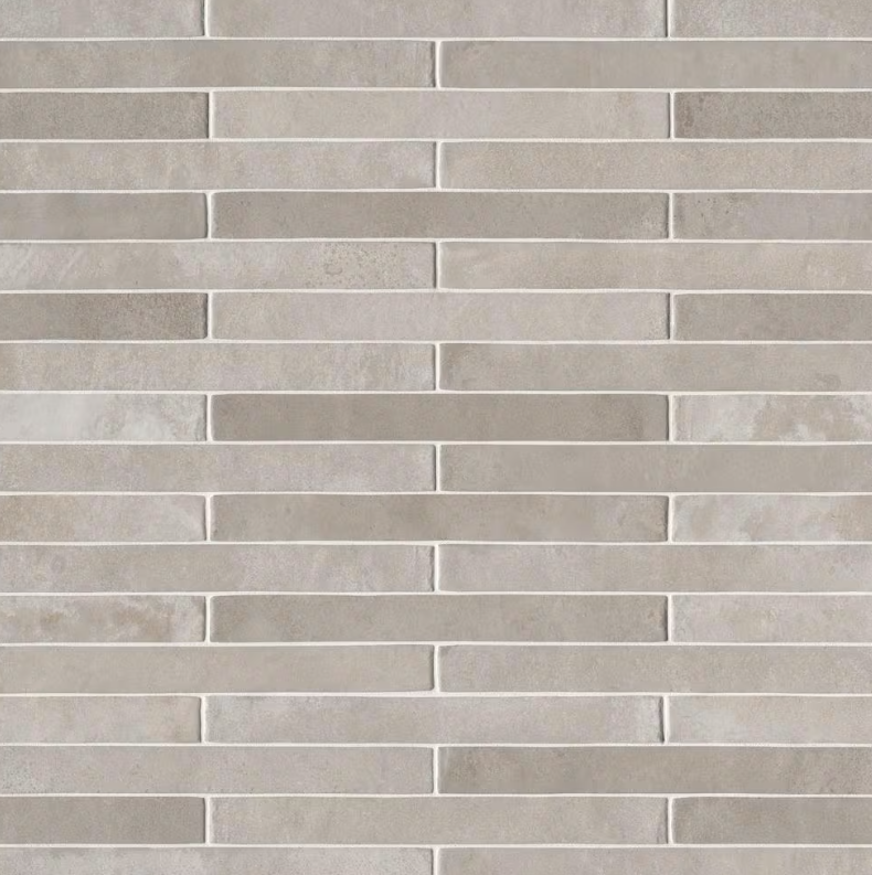 Flamenco Whales Gray Brick 2 in. x 18 in. Glossy Porcelain Floor and Wall Tile (8 sq. ft./Case)