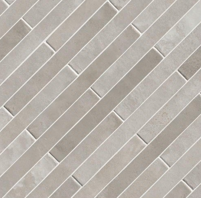 Flamenco Whales Gray Brick 2 in. x 18 in. Glossy Porcelain Floor and Wall Tile (8 sq. ft./Case)