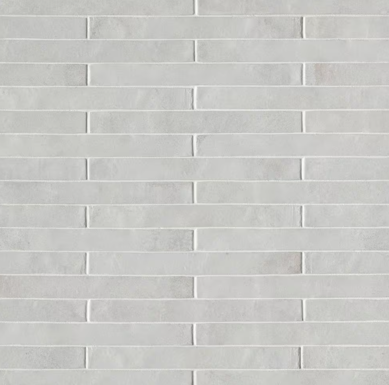 Flamenco Princess White Brick 2 in. x 18 in. Polished Porcelain Floor and Wall Tile (8 sq. ft./Case)