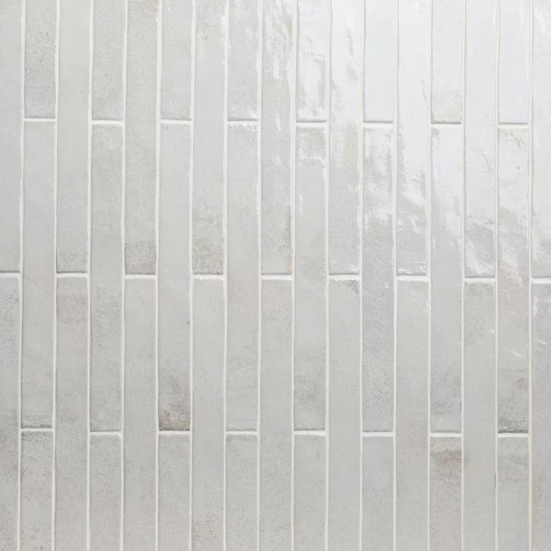 Flamenco Princess White Brick 2 in. x 18 in. Polished Porcelain Floor and Wall Tile (8 sq. ft./Case)