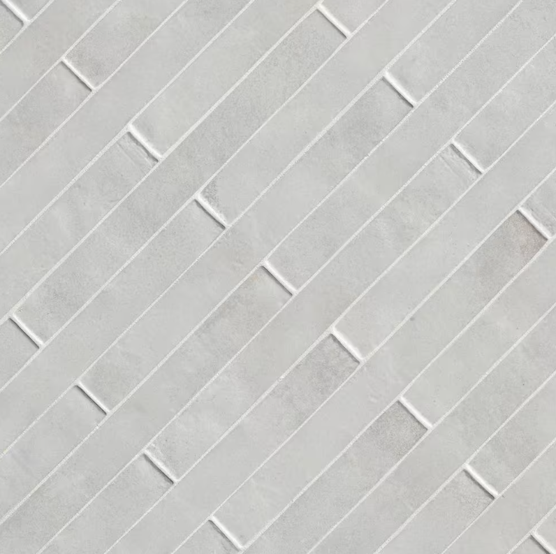 Flamenco Princess White Brick 2 in. x 18 in. Polished Porcelain Floor and Wall Tile (8 sq. ft./Case)