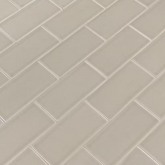 Portico Pearl Subway 3 in. x 6 in. Handcrafted Glossy Ceramic Subway Wall Tile by MSI (1 sq. ft. / case)