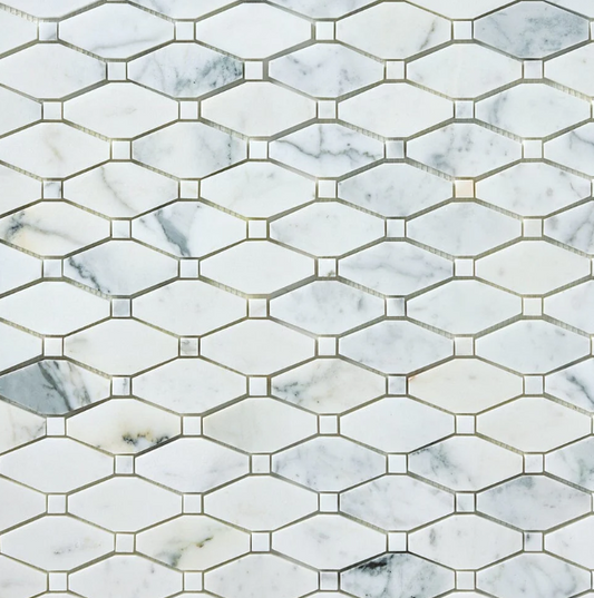 Tenedos Calacatta Gold Octave Marble Mosaic HONED