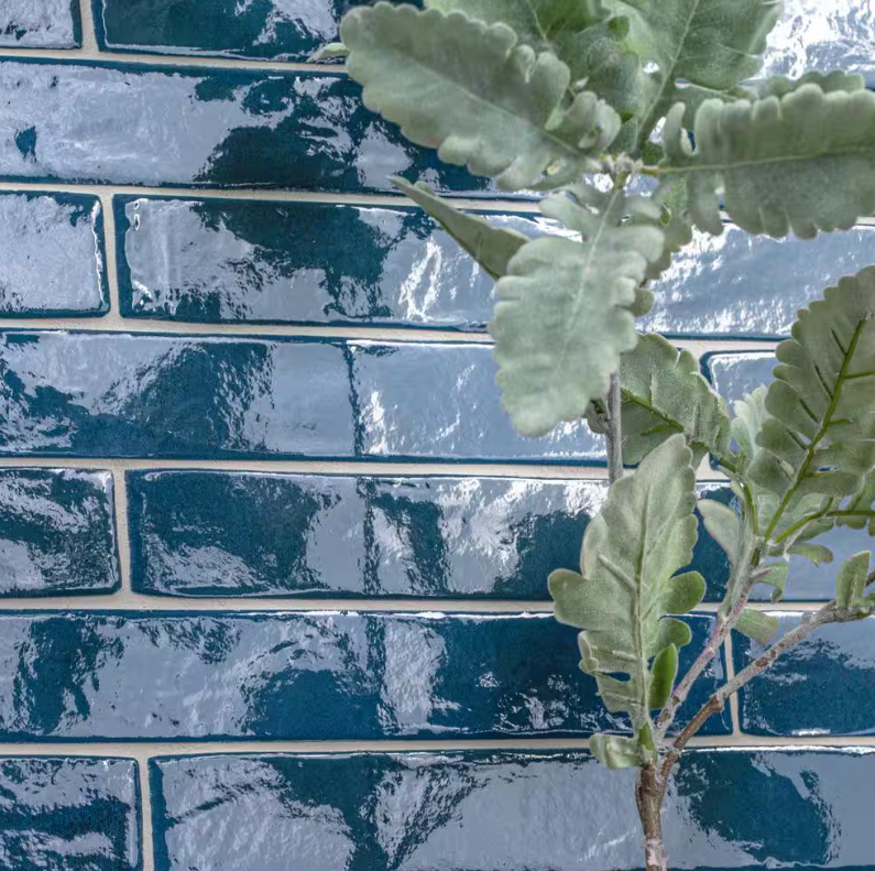Flamenco Hale Navy Brick 2 in. x 18 in. Polished Porcelain Floor and Wall Tile (8 sq. ft./Case) HTC