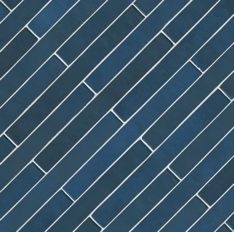 Flamenco Hale Navy Brick 2 in. x 18 in. Polished Porcelain Floor and Wall Tile (8 sq. ft./Case) HTC
