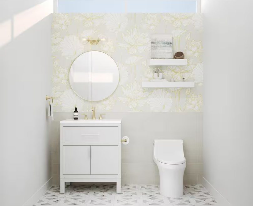 Calacatta Gold Italian Marble with Bardiglio Gray Triangles Geometrica Mosaic Tile Polished(Glossy)