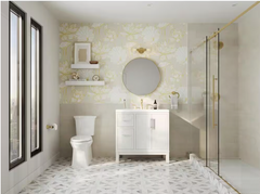 Calacatta Gold Italian Marble Geometrica Mosaic Tile Polished (Glossy)