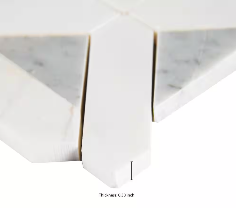 Calacatta Gold Italian Marble Geometrica Mosaic Tile Polished (Glossy)