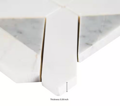 Calacatta Gold Italian Marble Geometrica Mosaic Tile Polished (Glossy)