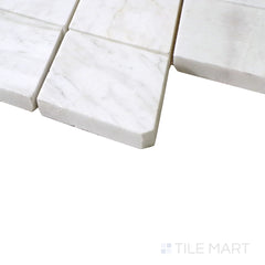 Calacatta Gold Italian Marble Large Diamond Mosaic Tile Polished