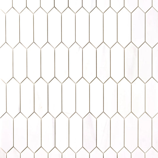 Tenedos Bianco Dolomite Picket Mosaic Polished/Honed