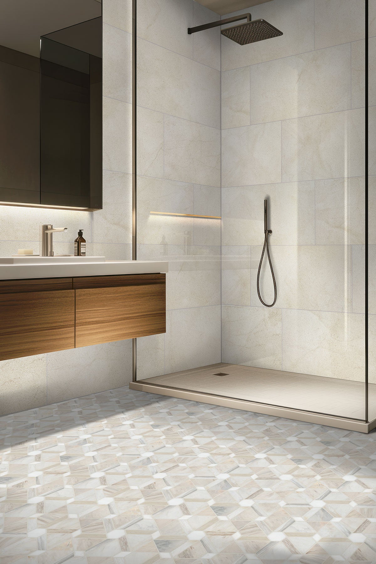 Angora Floralis Mosaic Polished by MSI 10-5/8" x 12-1/2"