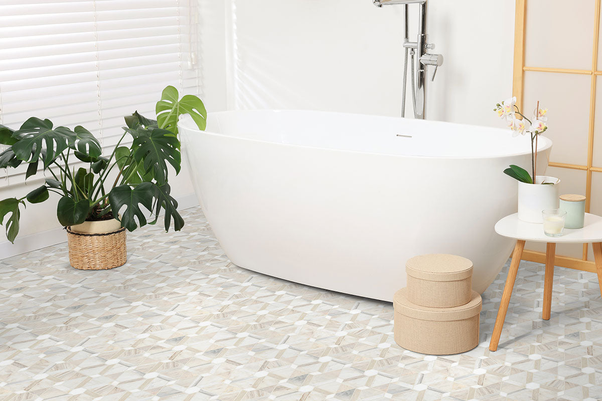 Angora Floralis Mosaic Polished by MSI 10-5/8" x 12-1/2"