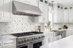 Athena Gold Estrella 10" X 10" Polished Marble Mosaic Floor And Wall Tile by MSI