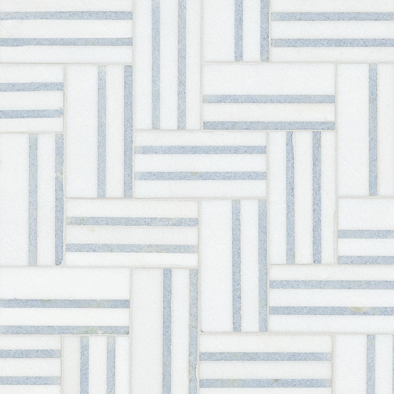 Azula Linea 8 in. x 13 in. Polished Marble Mosaic Floor and Wall Tile by MSI
