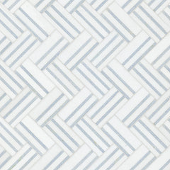 Azula Linea 8 in. x 13 in. Polished Marble Mosaic Floor and Wall Tile by MSI