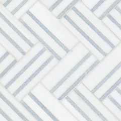 Azula Linea 8 in. x 13 in. Polished Marble Mosaic Floor and Wall Tile by MSI