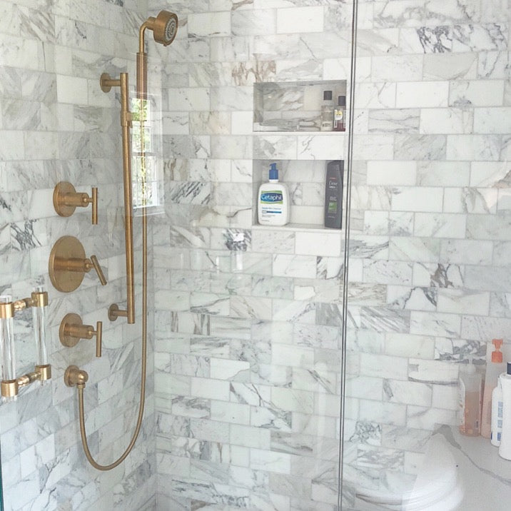 3x6 Calacatta Gold Italian Marble Subway Tile Polished (Glossy)
