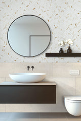 Calacatta Gold Herringbone 11 in. x 12 in. Matte Porcelain Mesh-Mounted Mosaic Floor, Wall Tile by MSI