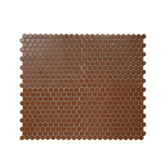 Caramel  1" Hexagon Matte Porcelain Mosaic Tile (5 Sheets)