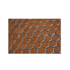 Caramel  1" Hexagon Matte Porcelain Mosaic Tile (5 Sheets)