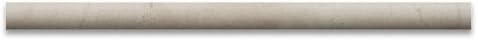 Crema Marfil Marble Polished 3/4 X 12 Pencil Trim Bullnose Liner for finish edge, décor Frame( Box of 5 pcs)
