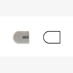 Tenedos Crema Marfil 1/2x12 Polished/Honed Pencil Liner 1 piece
