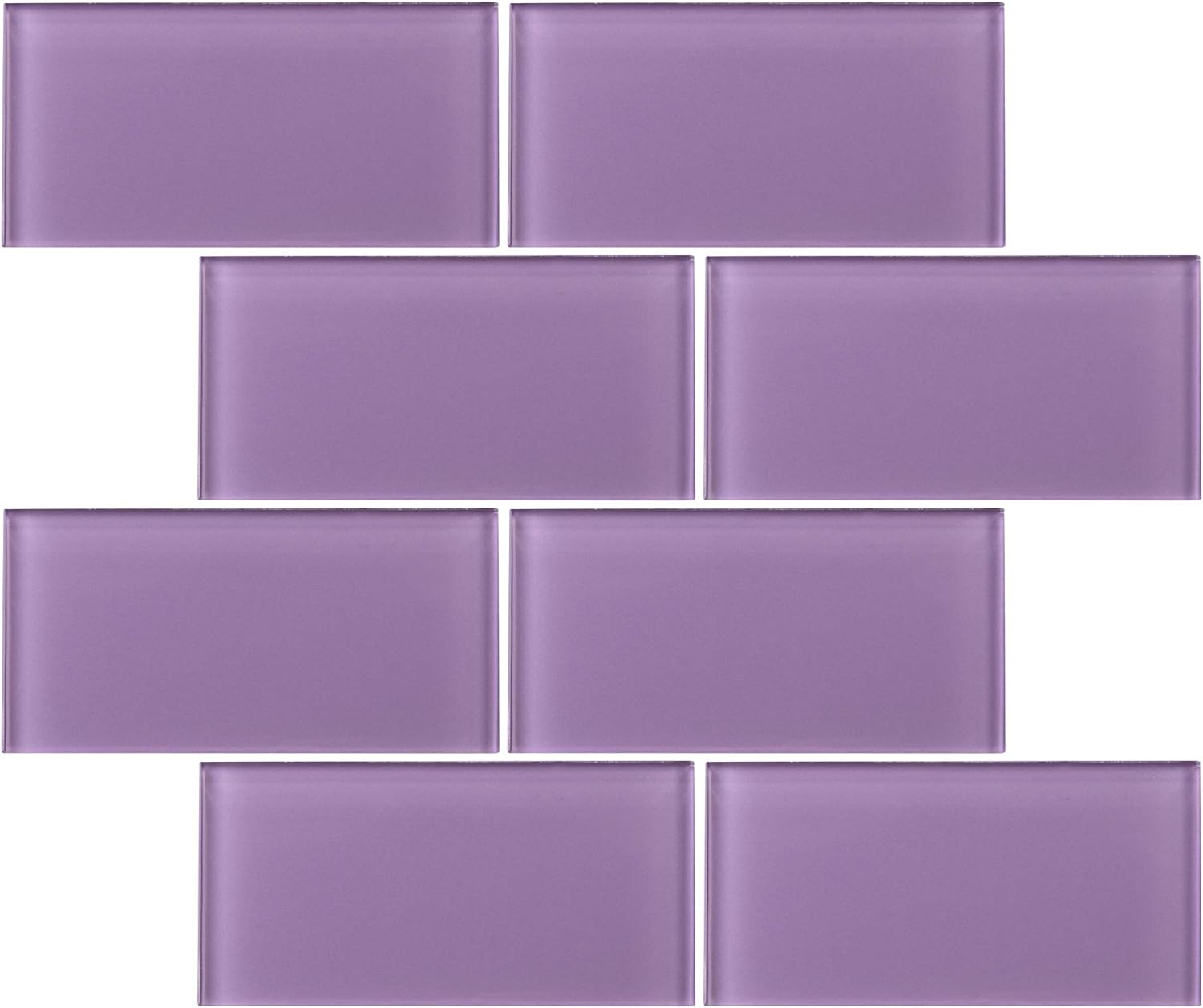 TCSAG-13 3x6 Purple Glass Subway Tile -Kitchen and Bath Backsplash Wall Tile