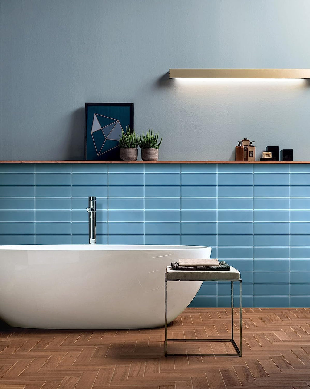 Tenedos 3x9 Glass Subway Wall Tile for Bathroom Shower, Kitchen Backsp