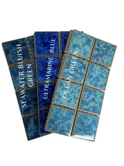 Tenedos TGLFD-3x3-PL Seawater Bluish Green Square 3x3 Porcelain Pool Mosaic Floor and Wall Tile for Backsplash, Kitchen, Bathroom, Swimming Pool