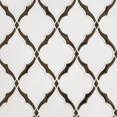 Victorian Light Arabesque 10.83 in. x 15.5 in. Glossy Porcelain Floor and Wall Tile by MSI (10.4 sq. ft./Case)